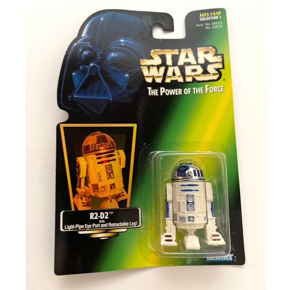 Kenner 1997 Star Wars The Power of the Force R2-D2 Action Figure Green Card New